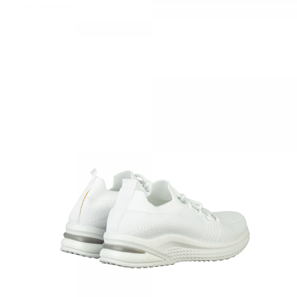 Παιδικά αθλητικά παπούτσια  λευκά από ύφασμα Fantase, 4 - Kalapod.gr